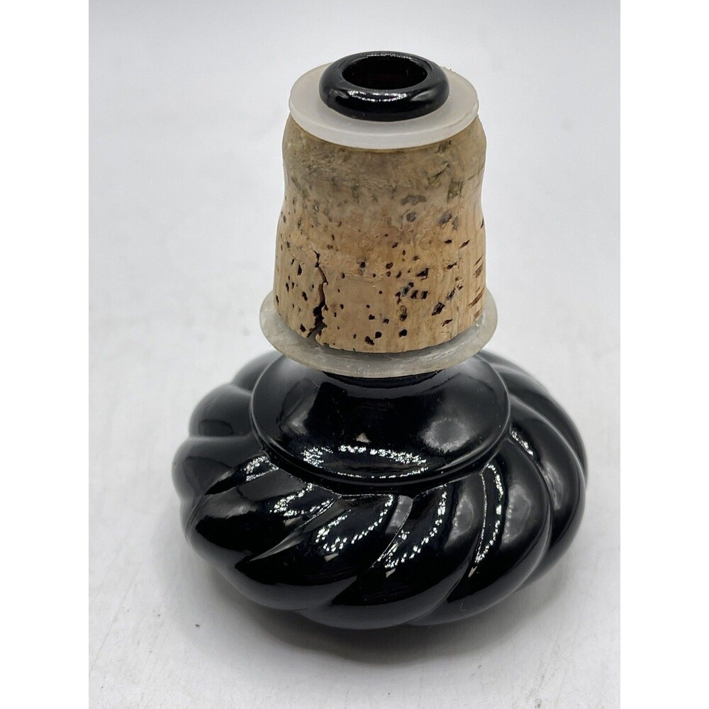 Vintage 70s Black Glass Genie Jim Beam Liquor Bottle Kentucky w/ Stopper Empty - Picture 6 of 10